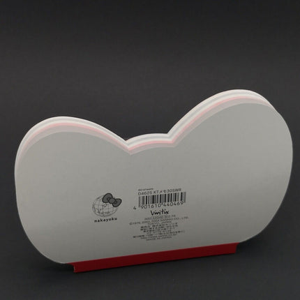 Sanrio Hello Kitty Bow-Shaped Memo Pad – 5.5", 80 Sheets (2004, Rare, Pre-Owned)