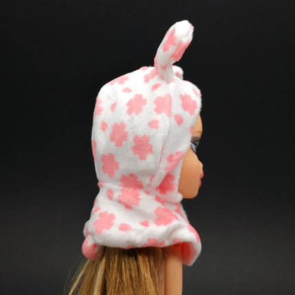 Sakura Soft Plush Cat Ears Cape – Doll Cosplay for Bratz/Blythe (Pre-Owned)