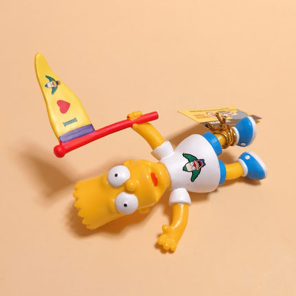 THE Simpsons BART SIMPSONS w FLAG Greetings From Springfield S2 3" Mini Figure