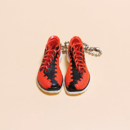 Miniature Sporty Sneaker Red Weaved Patterned – Shoe Keychain Lot of 2 (Pre-Owned)
