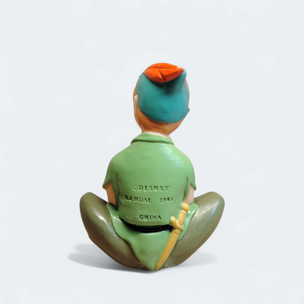 Disney Peter Pan Sitting – 3" Rubber Figure (Bandai 1996, Rare, Pre-Owned)