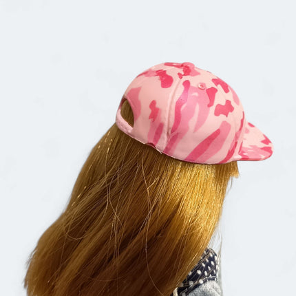 Licca Doll Accessories Pink Camo Cap Hat – 1/6 Scale (Pre-Owned)