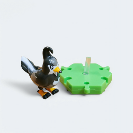 Pokemon Staravia 1" Mini Figure with Stand – Encyclopedia Zukan (Bandai, Pre-Owned)