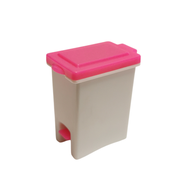 Pink Stepping Dust Bin 2" Mini Garbage Can – Dollhouse Kitchen (Pre-Owned)