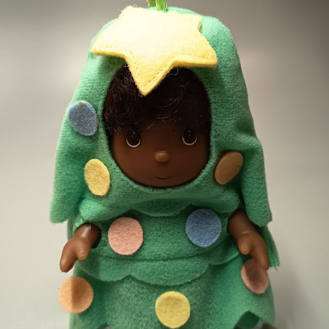 Precious Moments Xmas Tree Outfit AA Boy – 5" Doll Ornament (Enesco, Pre-Owned)