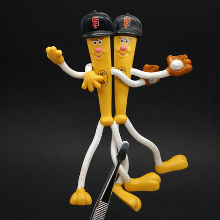 Lot of 2 Pittsburgh Pirates Bendable 6" Figure Toy Promo Collectible Giants Bat